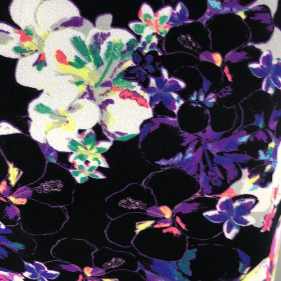 Express Floral Split Back Tank Size M - Picture 4 of 6